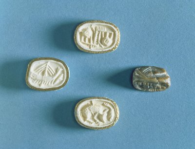Seal with three impressions from Knossos, early Minoan by Minoan